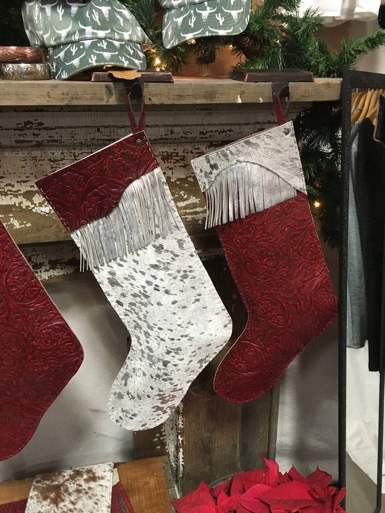 Handcrafted Leather Christmas Stockings