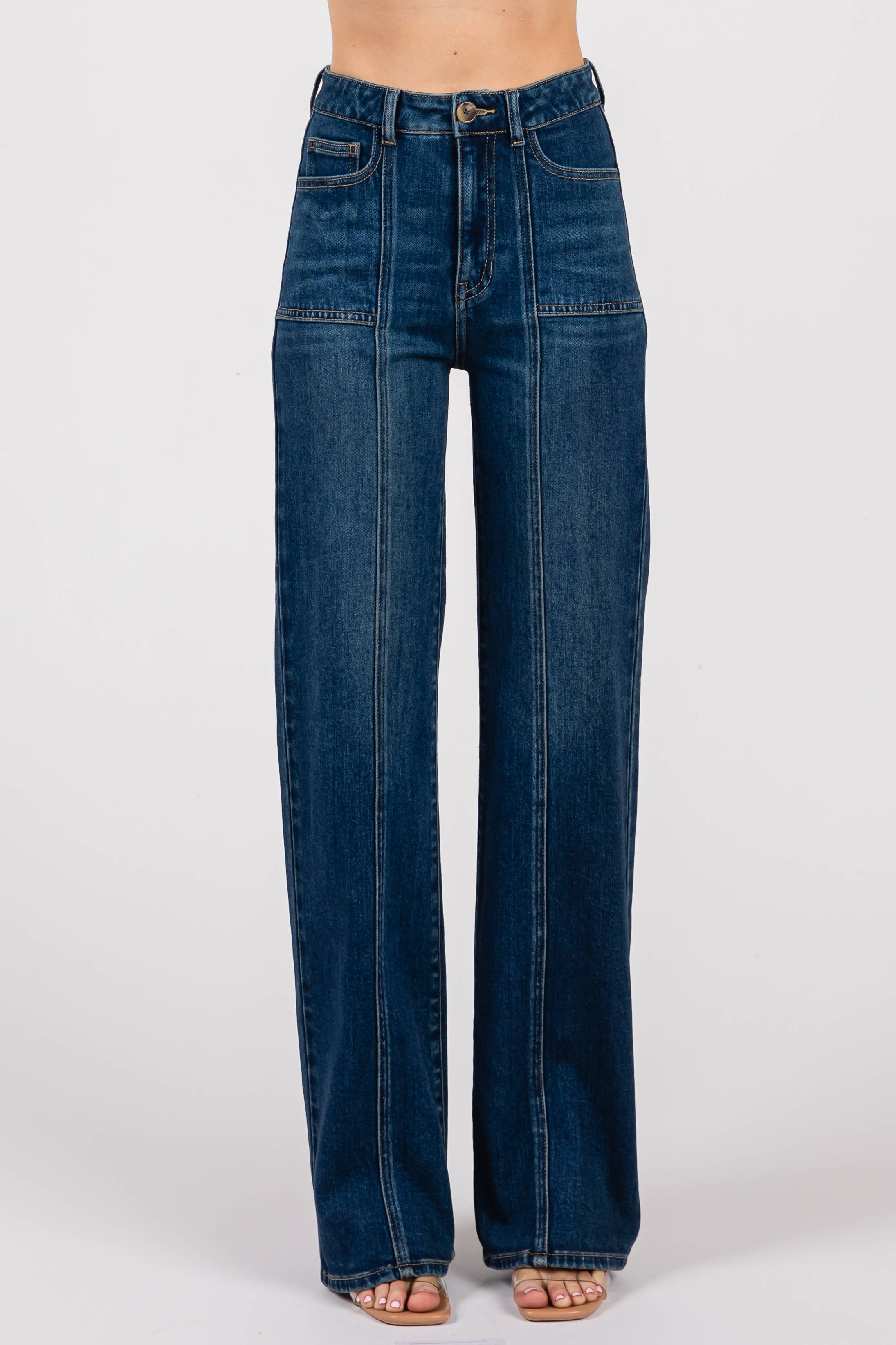 Blue jeans on a white background