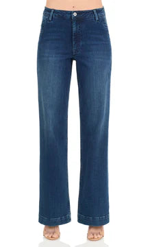 Morrison Denim – The Confidante “Love Her Madly” Mid-Rise Wide-Leg Jean | Dark Wash, Utility Back Pockets, Stretch