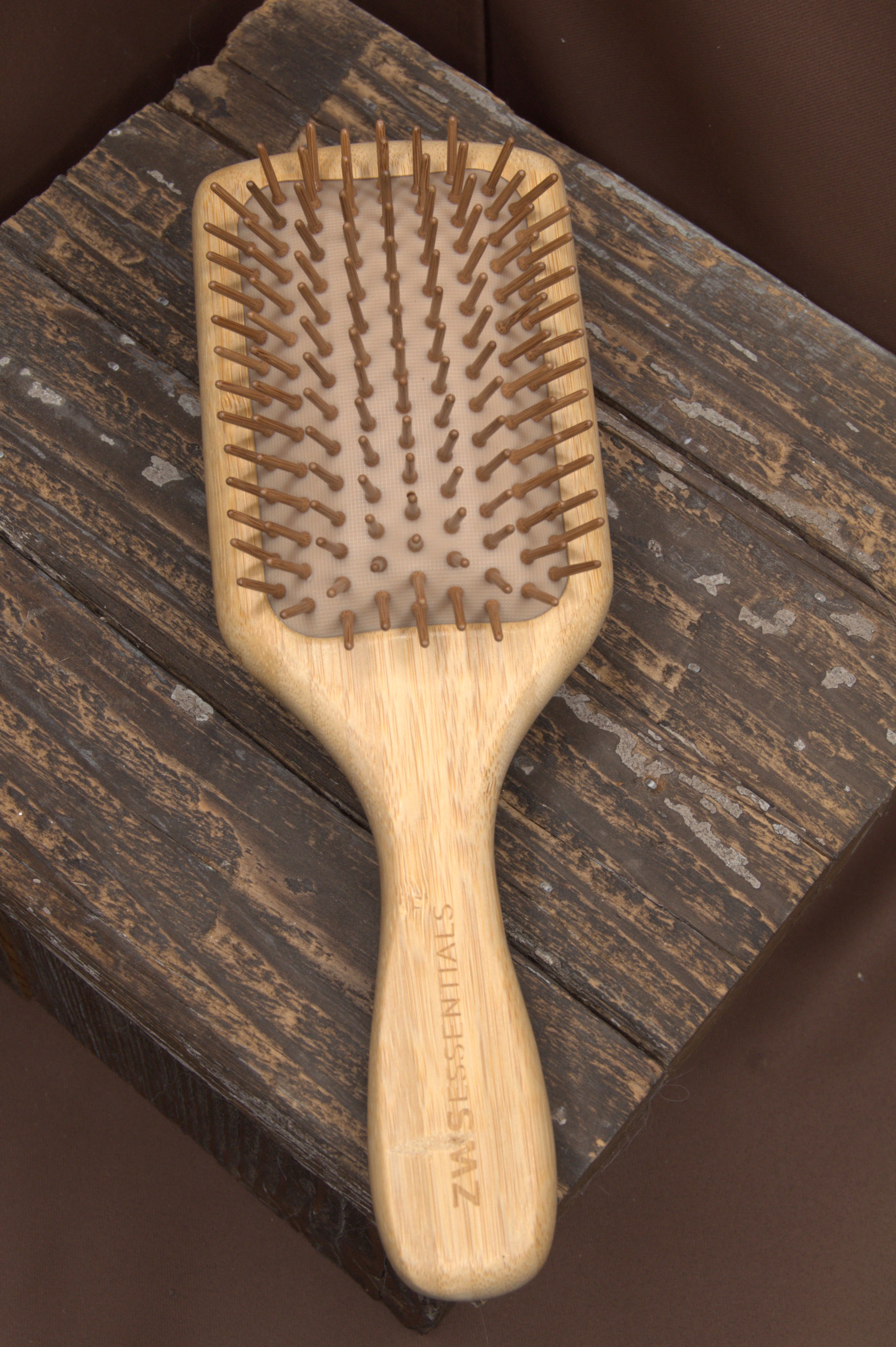 Bamboo paddle hair brush
