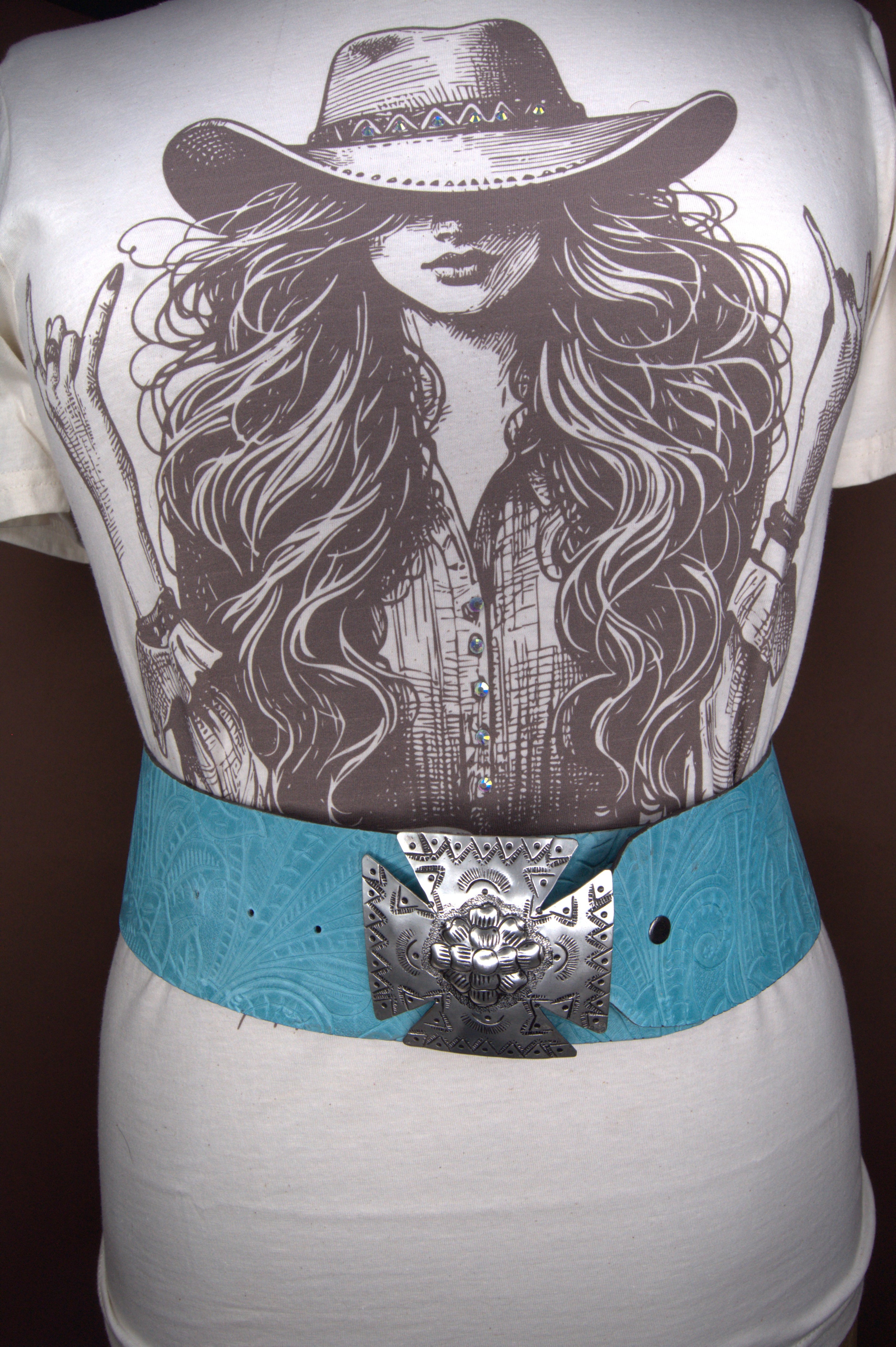 Green Leather Hip Belt