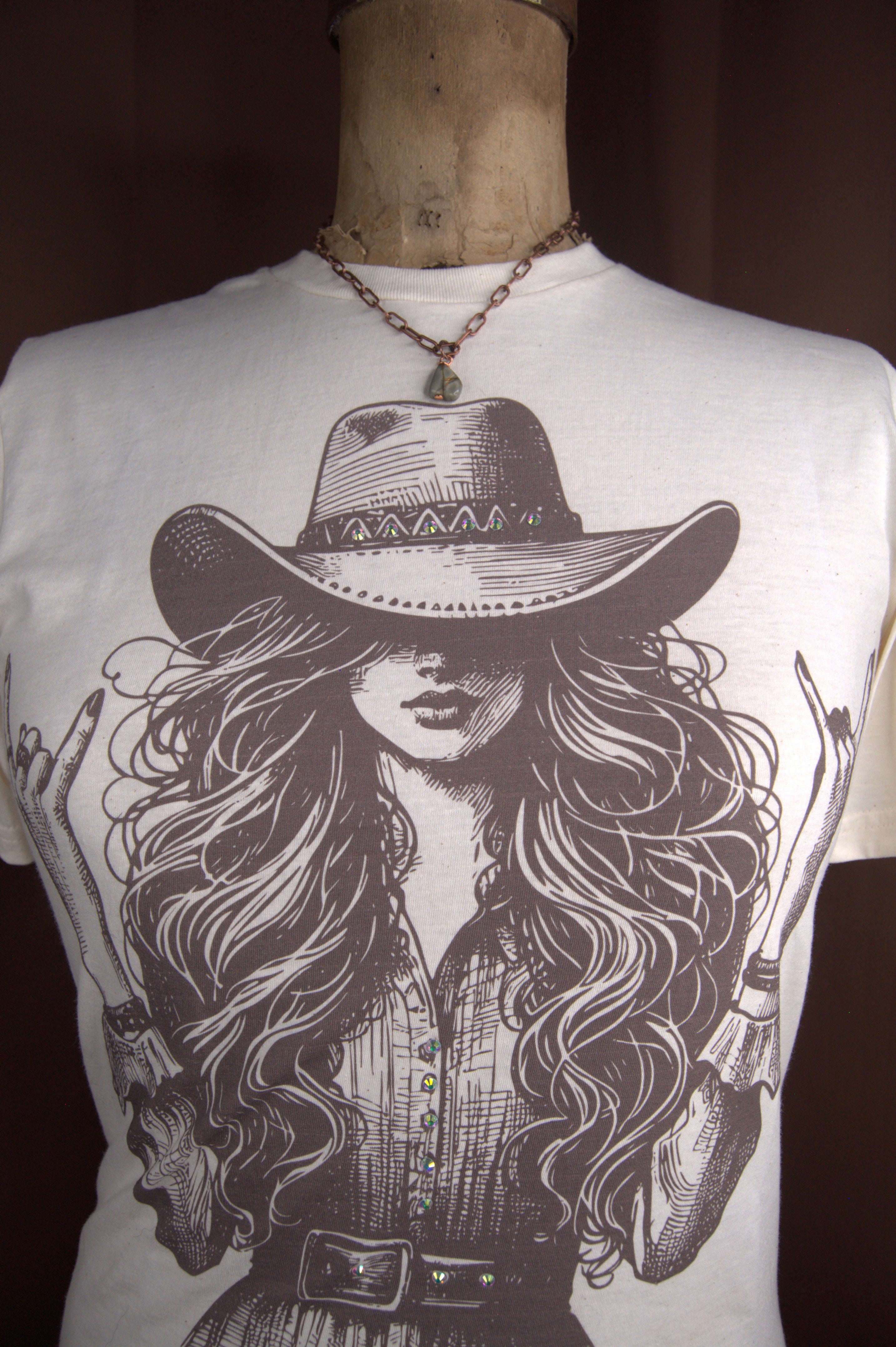 Delilah Solo Picasso Jasper Single-Nugget Pendant Necklace | Copper Paperclip Chain, Lobster Clasp | Copper & Lace Handcrafted