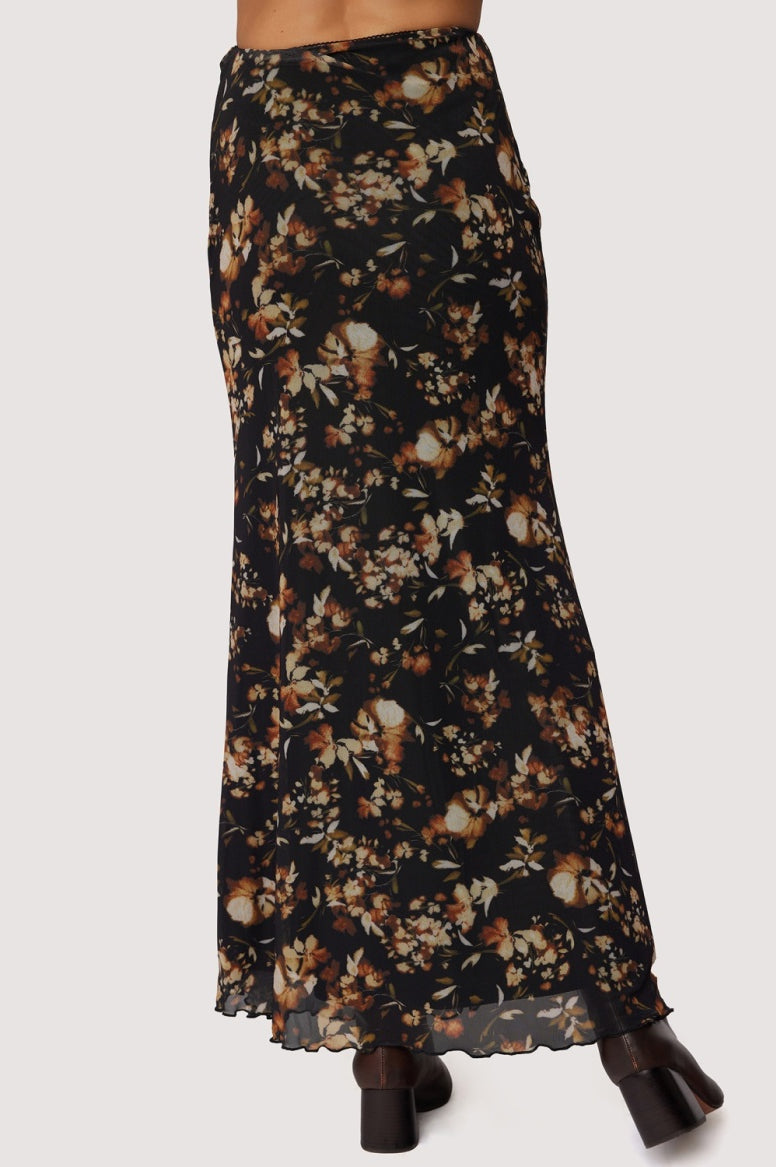 Floral patterned skirt on a white background