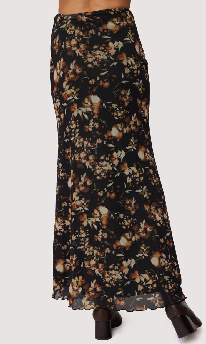 Floral patterned skirt on a white background