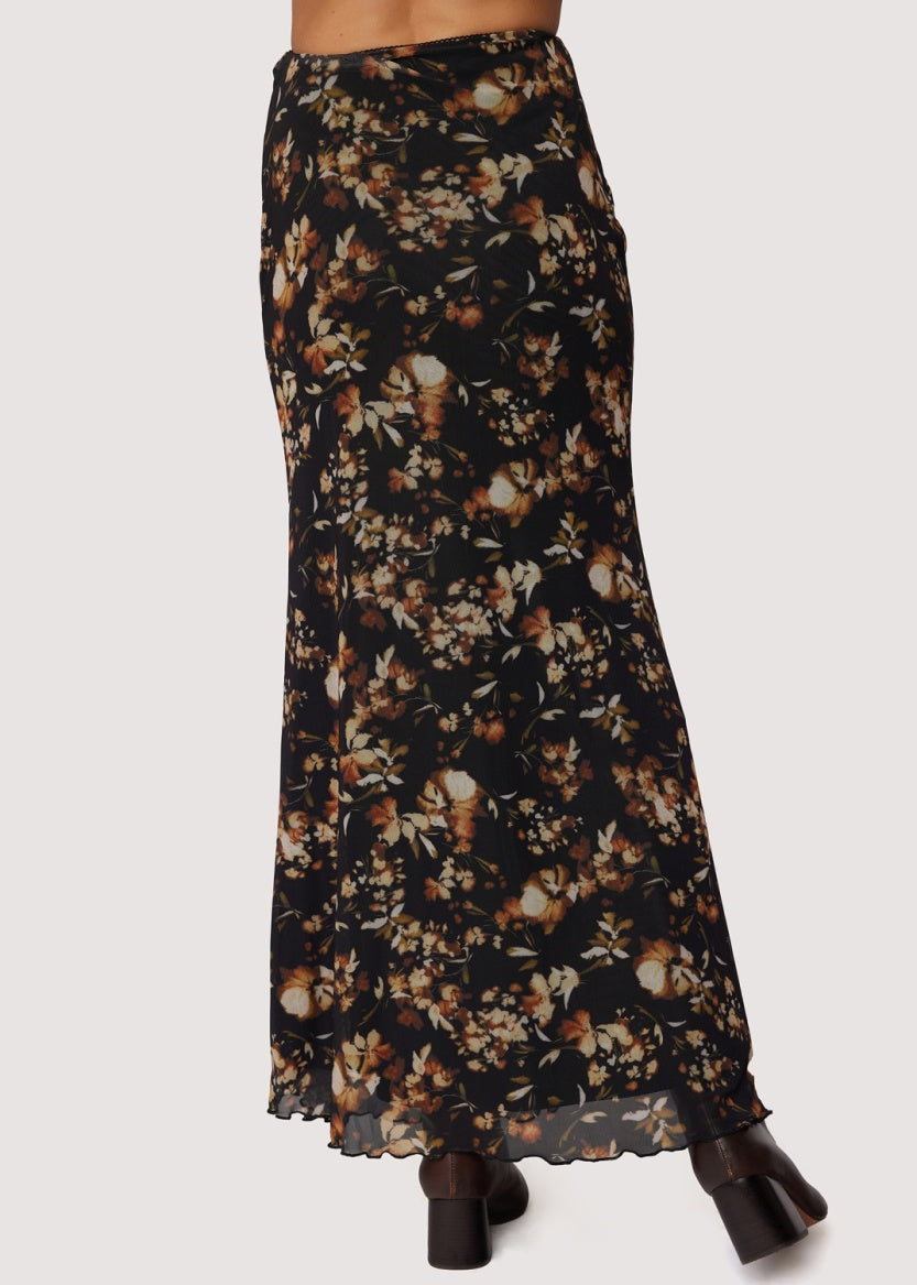 Floral patterned skirt on a white background