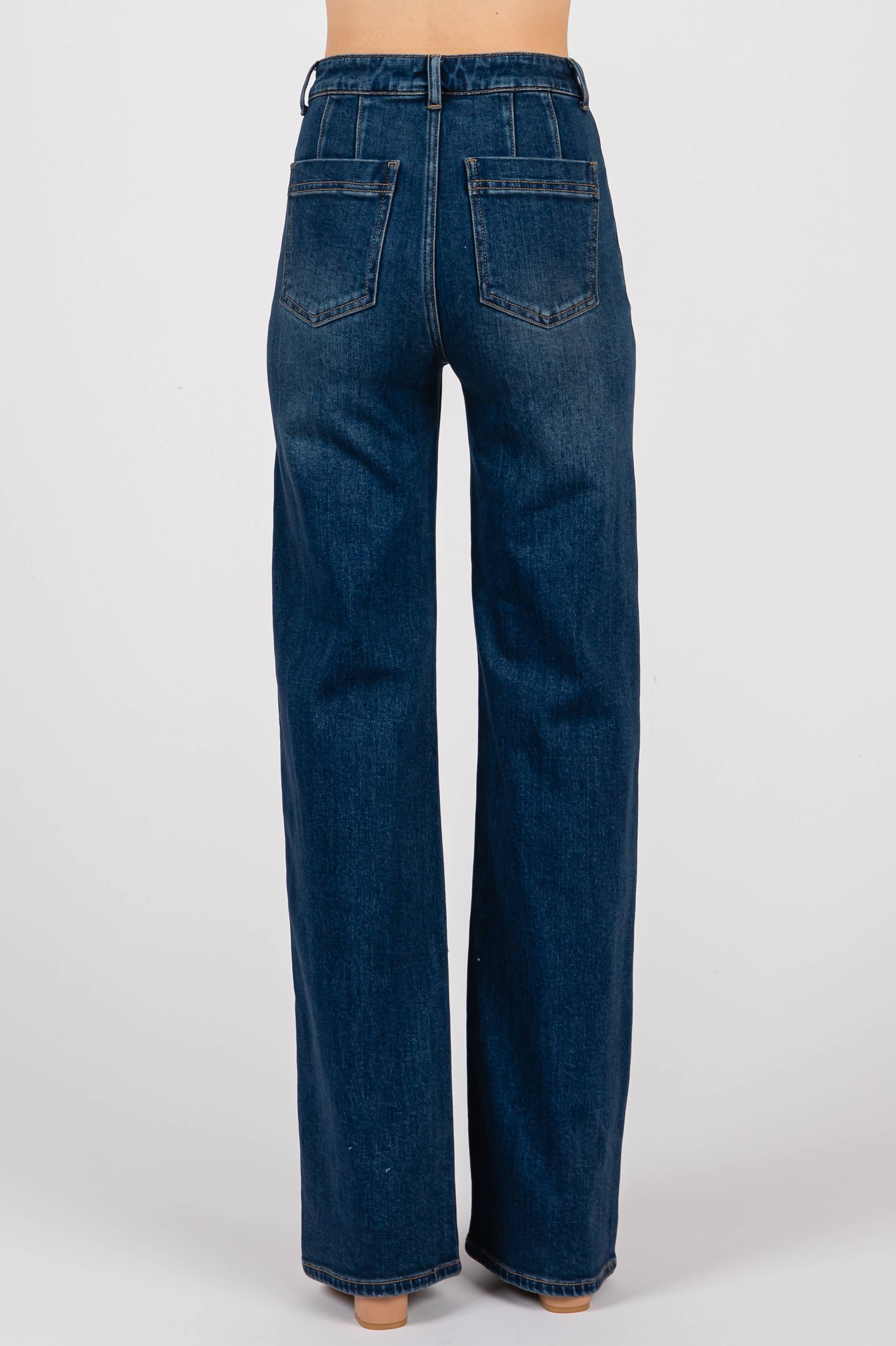 Blue jeans on a white background