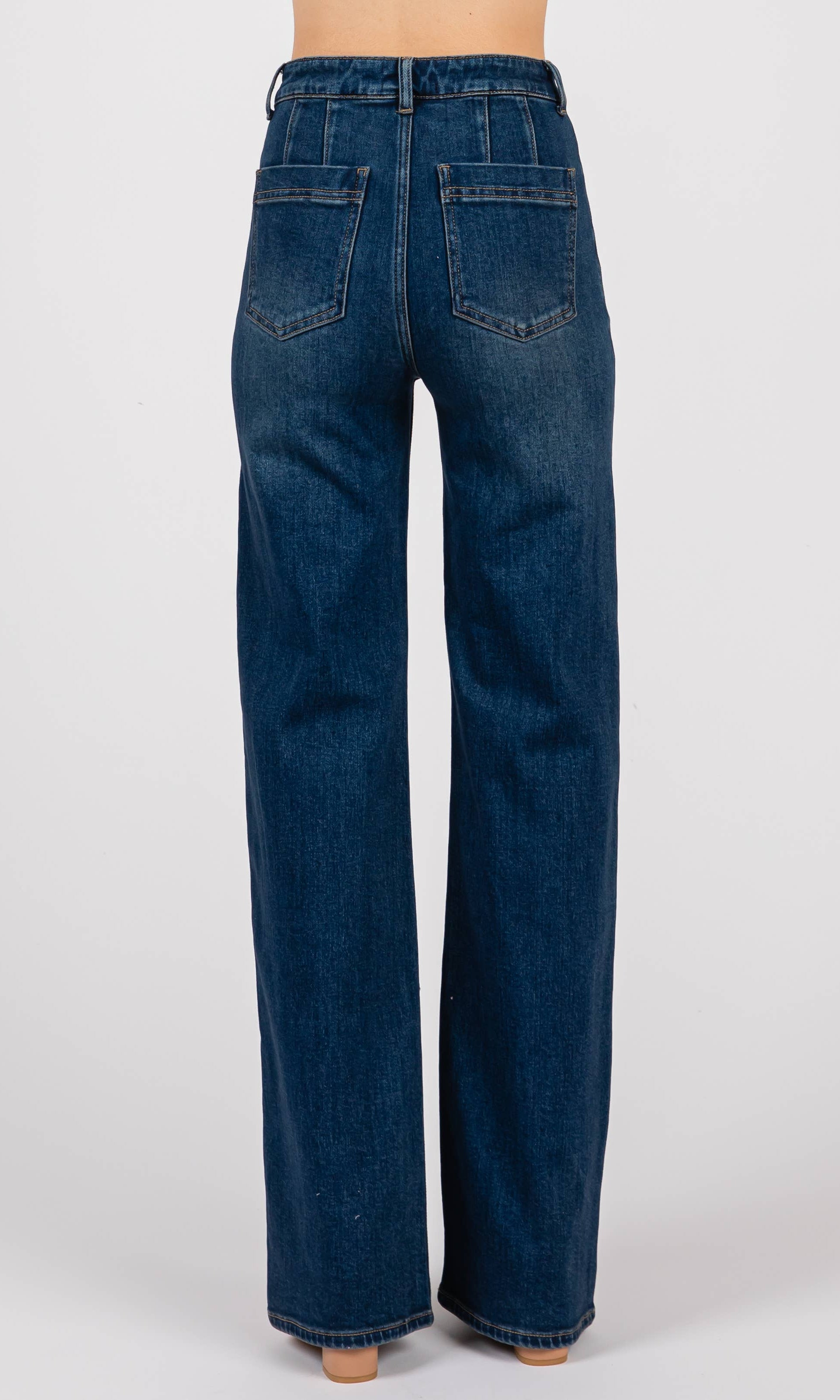 Blue jeans on a white background