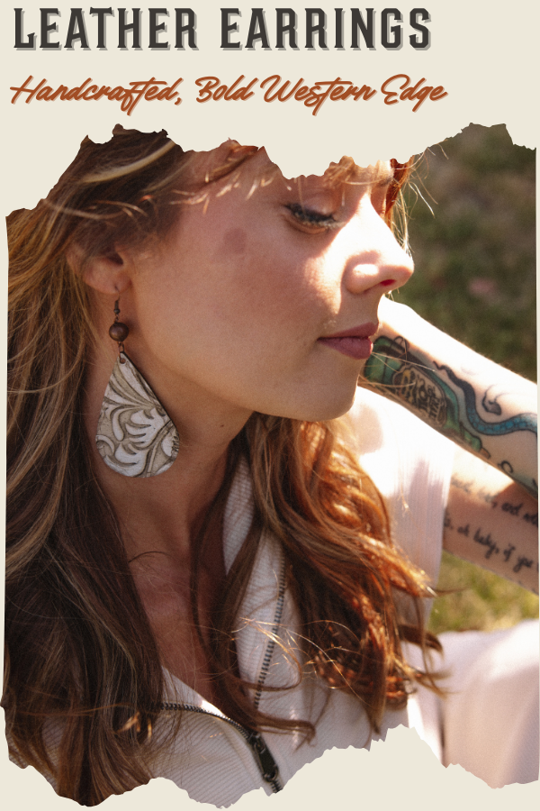 handcrafted leather earrings collection