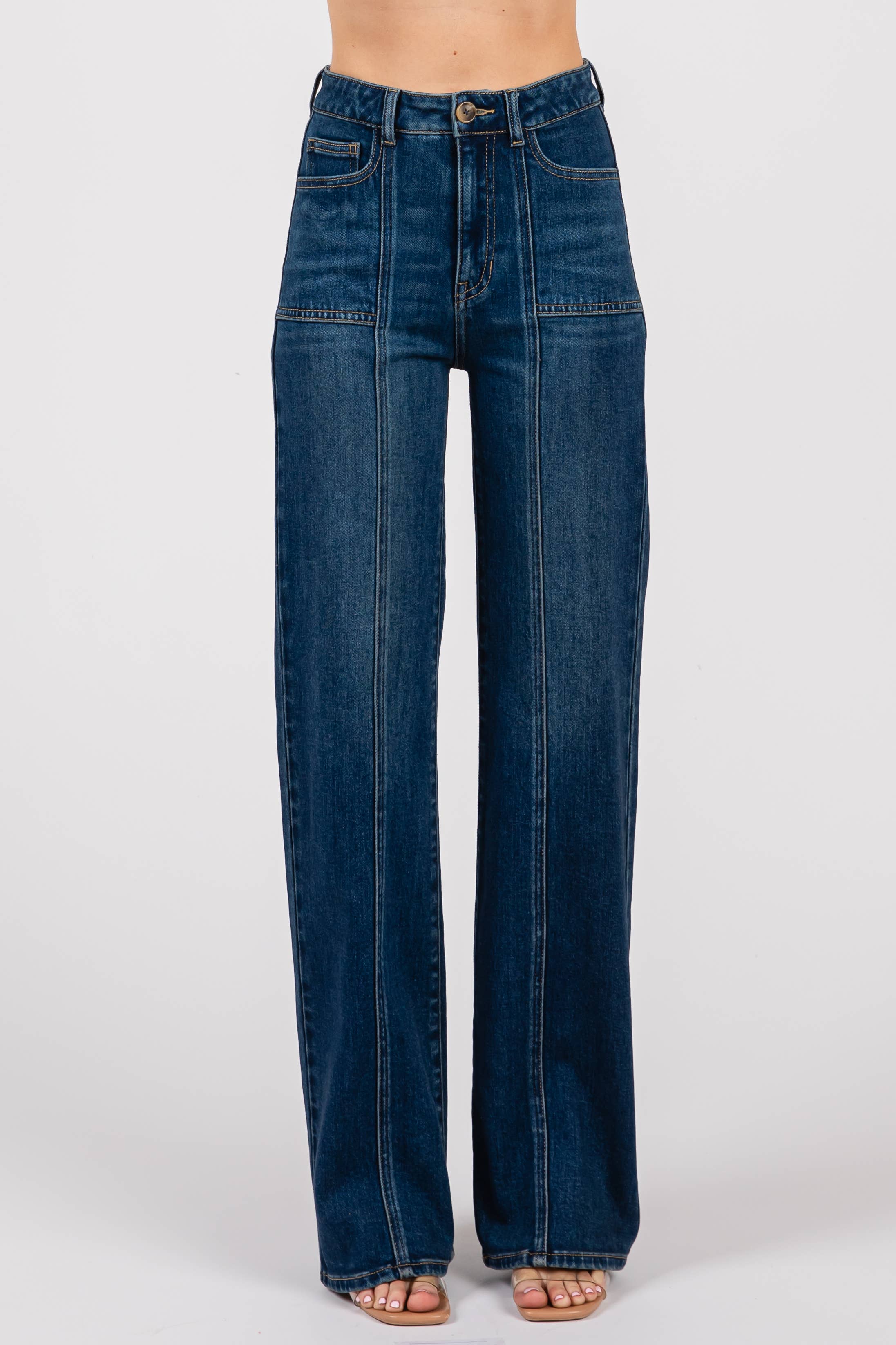 Blue jeans on a white background