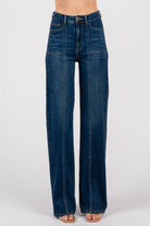 Blue jeans on a white background