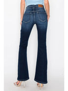 Aria Tummy Control High Rise Bootcut Jeans double button at waist band