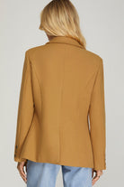 back viewGold Blazer Long sleeve single button