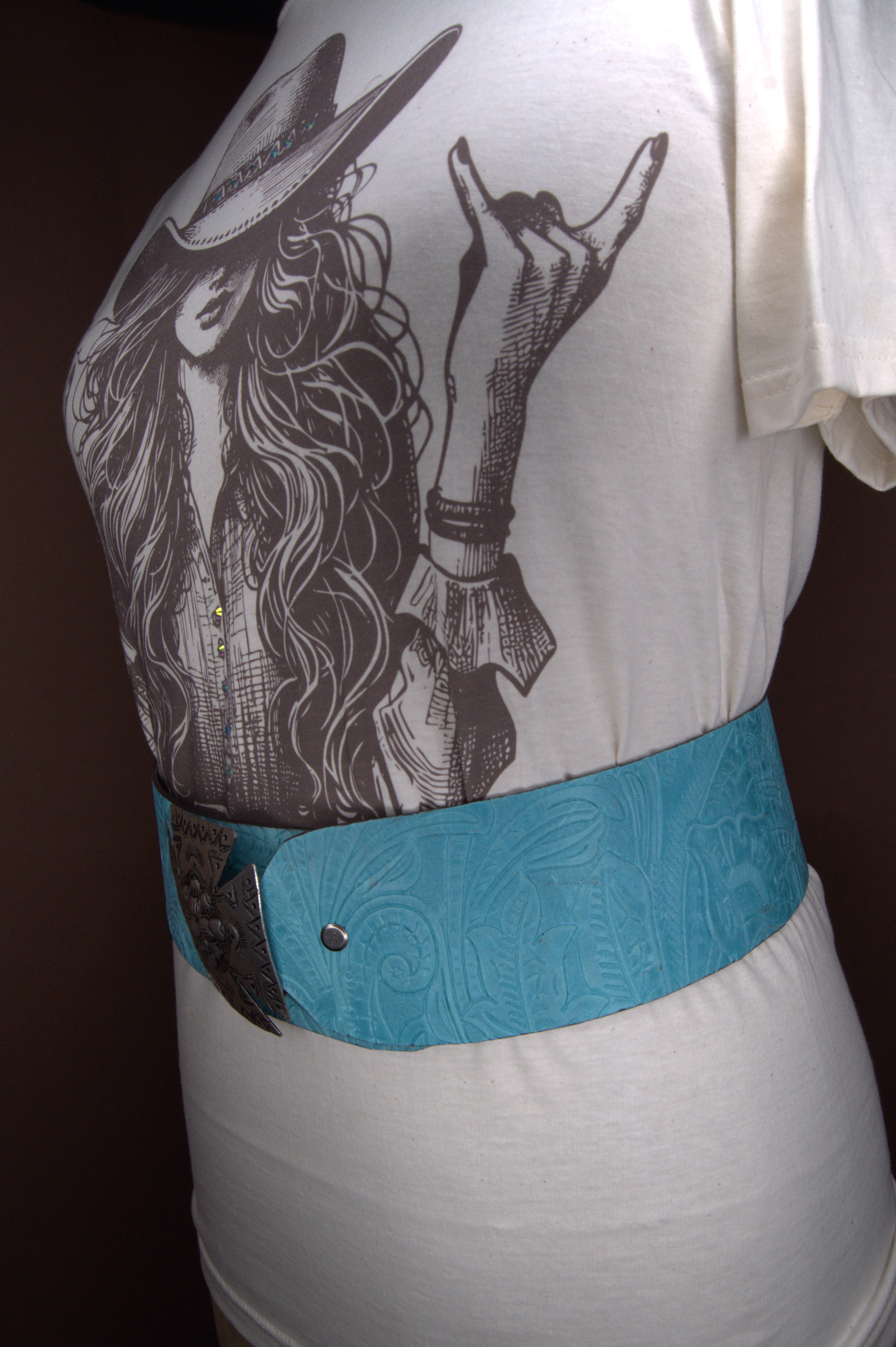 Green Leather Hip Belt