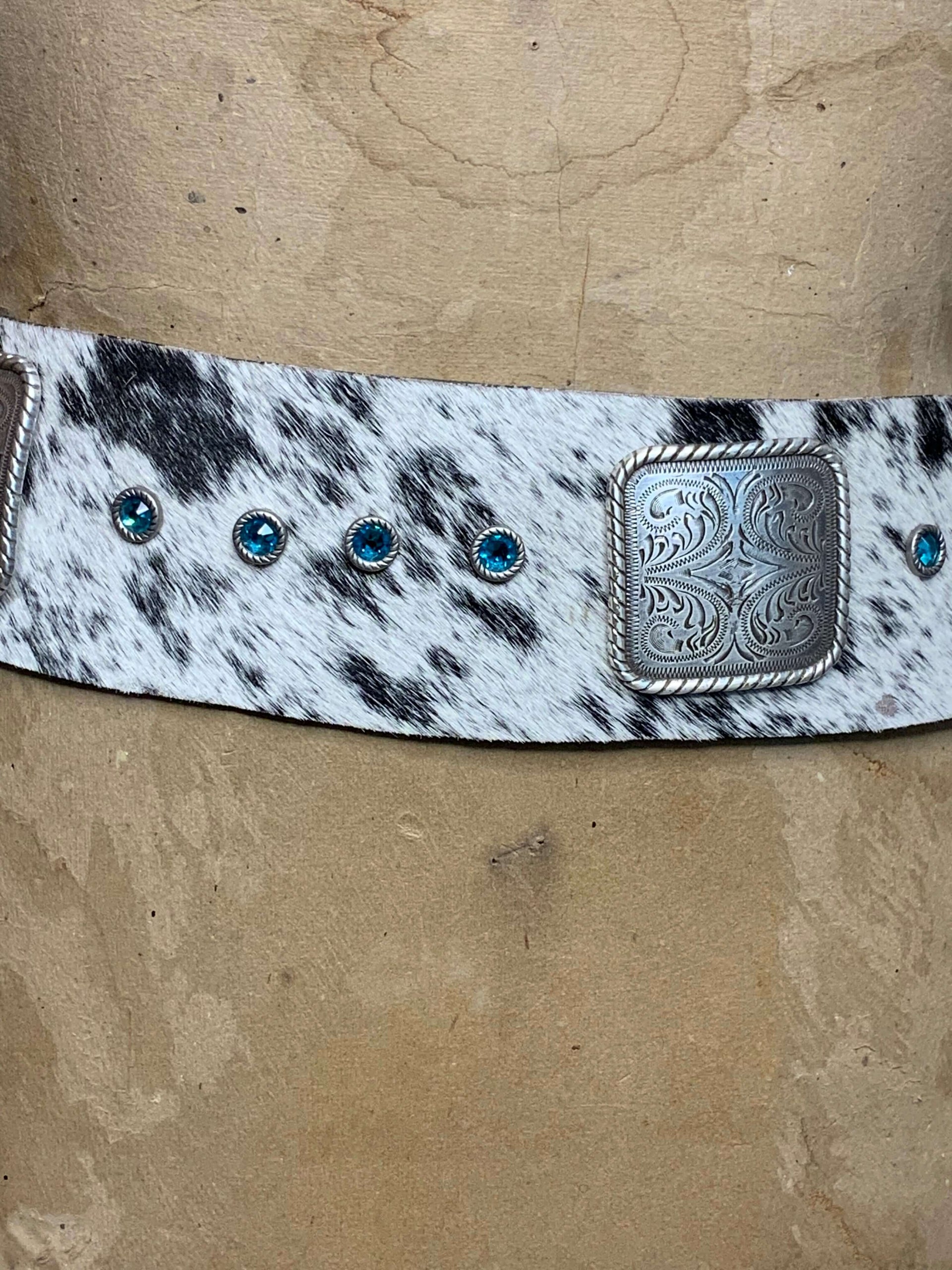 Boutique detail leather‎ belt L Large Concho Handcrafted Leather Belt – Copper & Lace  main image 4