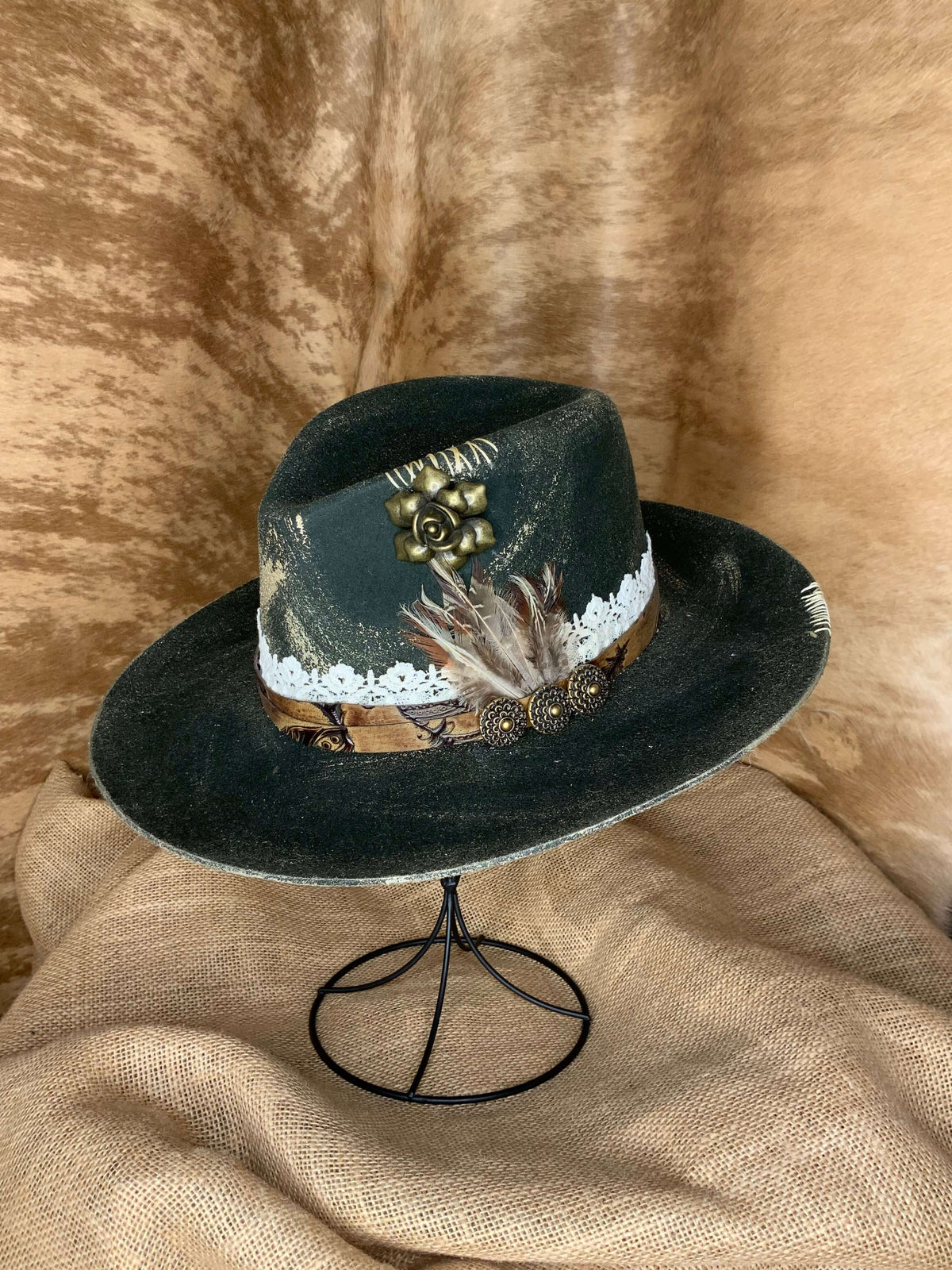 Handmade fedora hat Bespoke Handmade Fedora Felt Hat – sweetearing main image 3