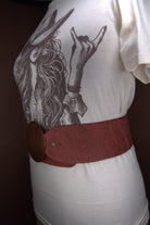 Red handmade leather hip belt