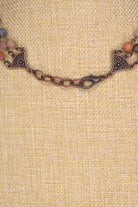 Back of necklace showing a adjustable chain and Lobster clasp closure in copper 