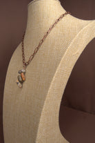 Picasso Jasper Four-Nugget Pendant Necklace | Copper Paperclip Chain, Lobster Clasp | Copper & Lace Handcrafted