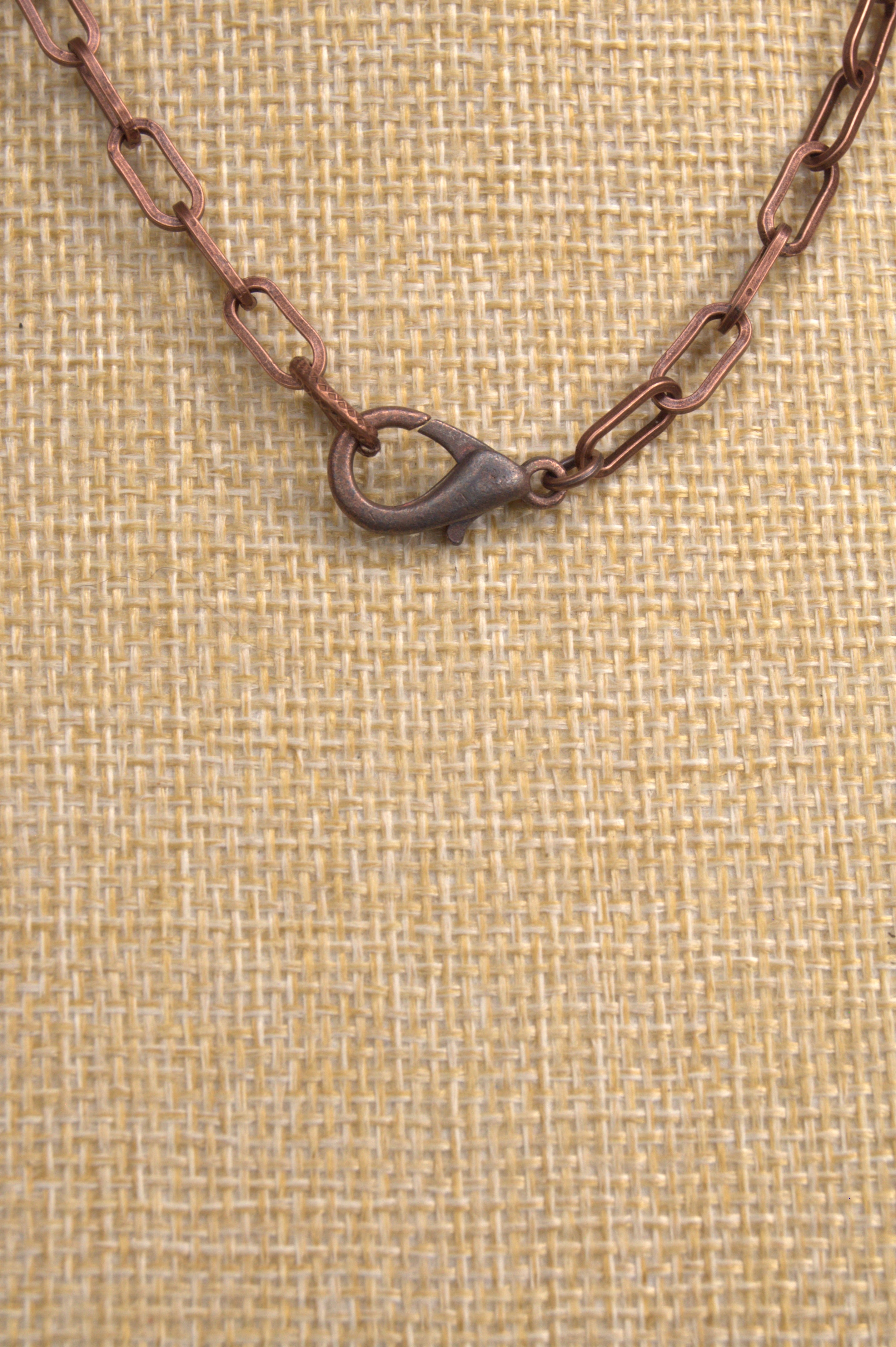 Picasso Jasper Four-Nugget Pendant Necklace | Copper Paperclip Chain, Lobster Clasp | Copper & Lace Handcrafted