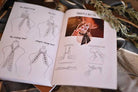 Open book with illustrations of tie knots and a photo of a person wearing a bow tie.