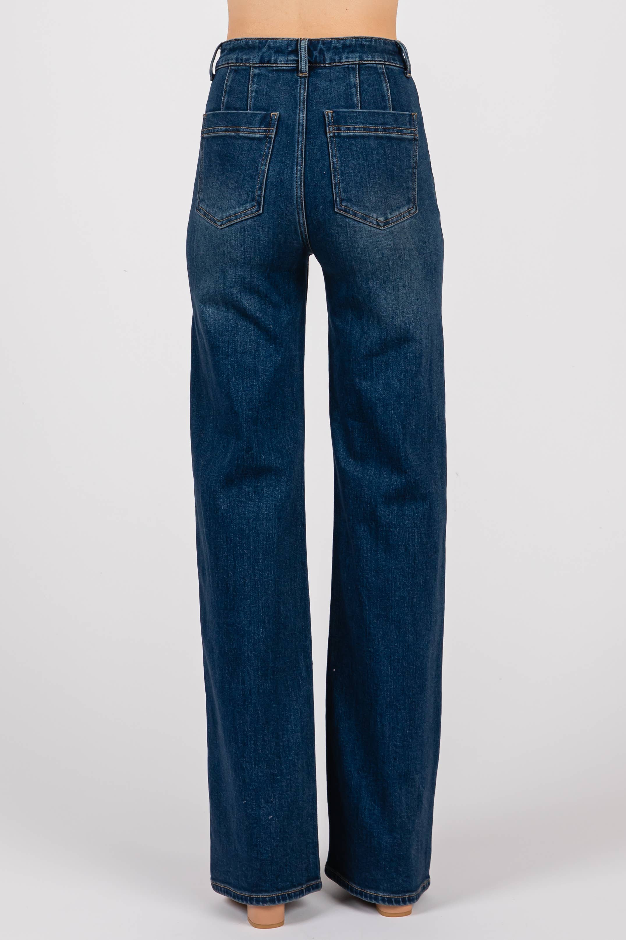 Blue jeans on a white background
